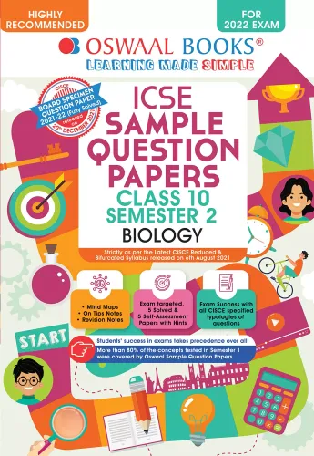 Oswaal ICSE Sample Question Papers Class 10, Semester 2, Biology Book (For 2022 Exam)