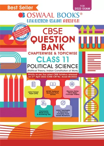 Oswaal CBSE Class 11 Political Science Chapterwise & Topicwise Question Bank Book (For 2022-23 Exam)