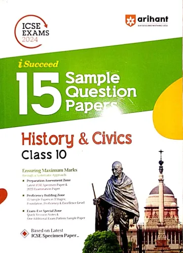 Icse I Succeed 15 Sample Question Papers History & Civics-10 (2024)