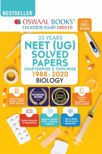 Oswaal NEET (UG) Solved Papers Chapterwise & Topicwise Biology Book (For 2021 Exam)