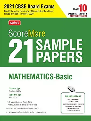 ScoreMore 21 Sample Papers CBSE Boards as per Revised Pattern for 2020 – Class 10 Mathematics Basic