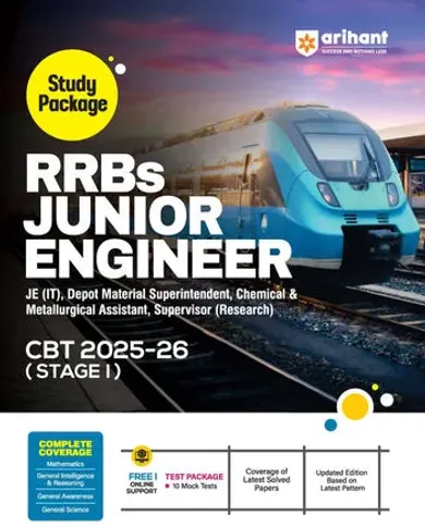 RRBs Junior Engineer CBT (Stage I) 2025-26 | Study Package for JE (IT), Depot Material Superintendent, CMA & Supervisor | with Chapterwise Theory, MCQs, Mock Test & Latest Solved Papers | Free Online Mock Test