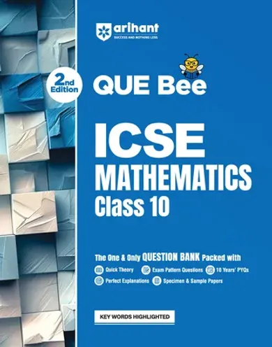 ICSE Mathematics Class10 Exam | Quick Theory, Exam Pattern Questions & Sample Papers | As per Latest ICSE Syllabus | Que Bee 2nd Edition
