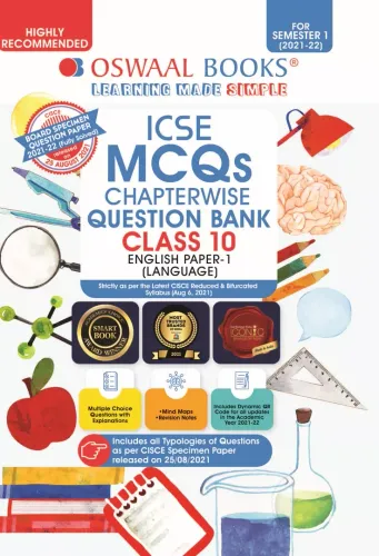 Oswaal ICSE MCQs Chapterwise Question Bank Class 10, English Paper 1 Language Book (For Semester 1, Nov-Dec 2021 Exam with the largest MCQ Question Pool)