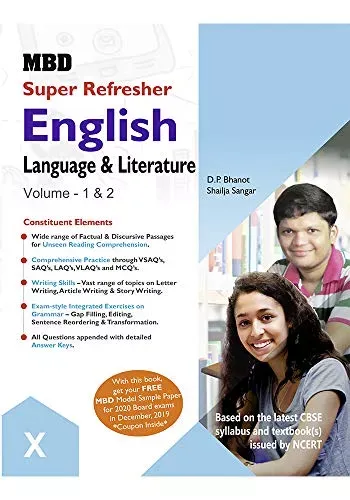 MBD SUPER REFRESHER ENGLISH LANGUAGE & LITERATURE - X, VOL - 1 & 2 (CBSE)