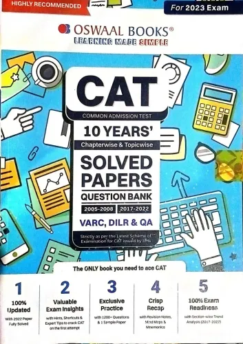 Cat 10 Years Solve Paper Q.b. Varc , Dilr & Qa