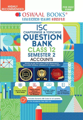 Oswaal ISC Chapter-wise & Topic-wise Question Bank For Semestar 2, Class 12, Accounts Book (For 2022 Exam)