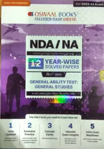 NDA/NA General Ability Test General Studies 12 Year Solved Papers 2023-24