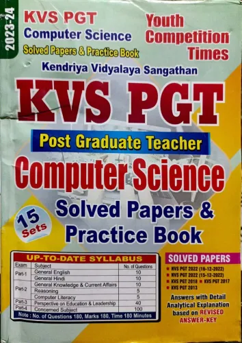 Kvs Pgt Computer Sci Solved Papers Evam Practice Book (15 Sets)