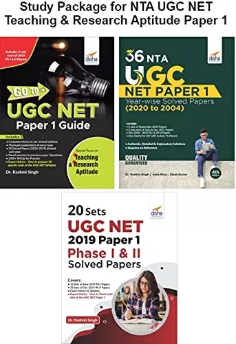 Study Package for NTA UGC NET Teaching & Research Aptitude Paper 1-set of 3 books