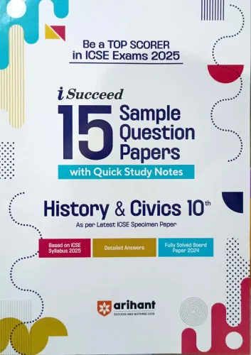 ICSE i Succeed 15 Sample Question Paper History & Civics Class-10