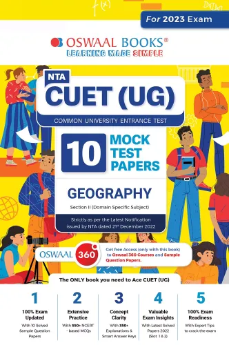 Nta Cuet (ug) 10 Mock Test Sample Question Papers Geography-2023