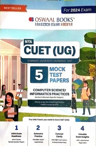 Nta Cuet ( Ug ) 5 Mock Test Papers Computer Sci & I.p(2023-2024)