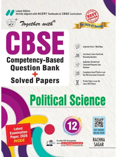 Together with CBSE Question Bank Class 12 Political Science 2026-27 | Case/Source-based questions, PYQs & Practice Papers & Solved board examination paper 2026 (CBSE)