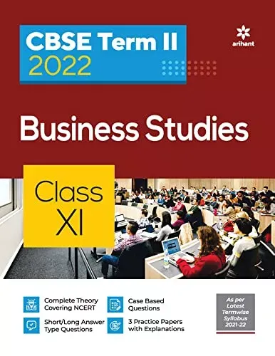 Arihant CBSE Business Studies Term 2 Class 11 for 2022 Exam (Cover Theory and MCQs)