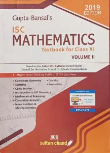 ISC Mathematics Class -11 Vol-2