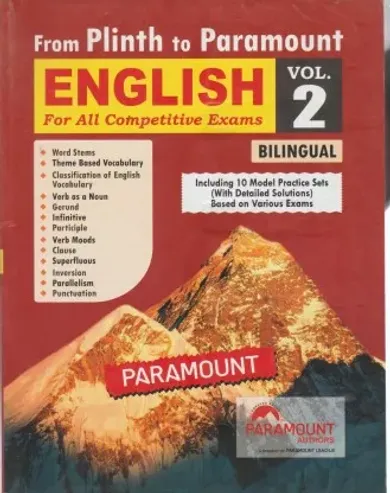 English For All Competitive Exams (Vol-2) Billingual - From Plinth to Paramount