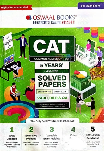 Cat 5 Years Solved Paper Q.b. Varc , Dilr & Qa