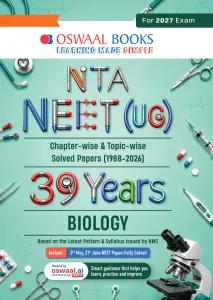 NEET (UG) 39 Years’ Chapter-wise & Topic-wise Question Bank-Biology (1988-2026) |3rd May and 21 June 2026 Paper Fully Solved | With Revision Notes, Mind Maps & Mnemonics | Oswaal AI