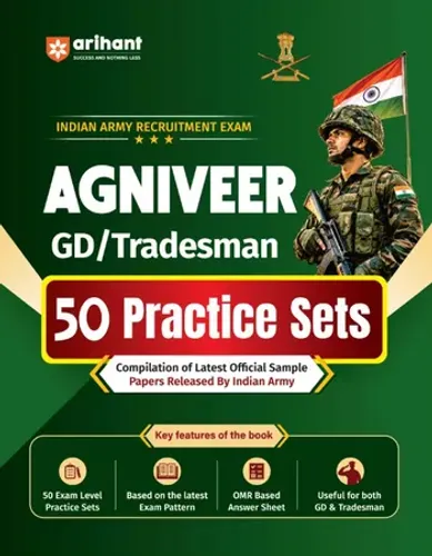 Indian Army Agniveer GD & Tradesman Exam 2026 | 50 Practice Sets Based on Latest Exam Pattern & Syllabus | Official Sample Papers, OMR-Based Answer Sheets, Detailed Solutions & Exam-Level Questions