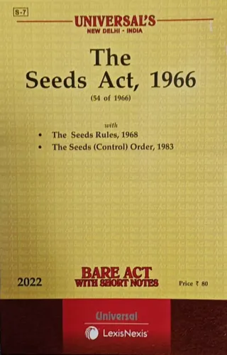 Seeds Act 1966 With Rules & Order 1983