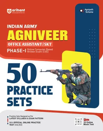 INDIAN ARMY AGNIVEER CLERK/SKT PHASE 2025 I Online Computer Based Written Exam (CEE) | 50 Practice Set | English Medium