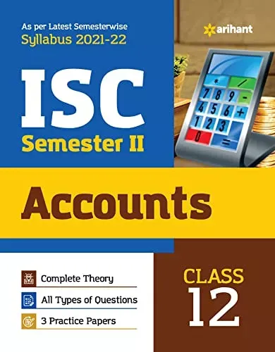 Arihant ISC Accounts Semester 2 Class 12 for 2022 Exam 