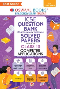 Oswaal ICSE Class 10 Computer Applications Question Bank Book (For 2023 Exam