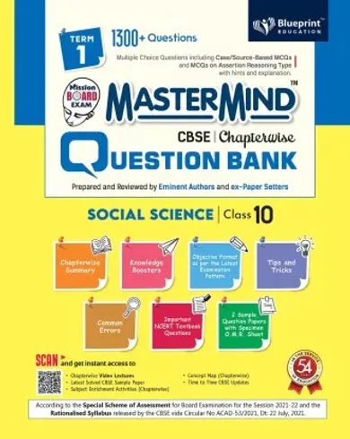 Master Mind CBSE Question Bank - Social Science Class 10 |Term 1 |For Session 2021-2022