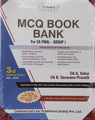 MCQ Book Bank For CA FINAL -  GROUP I