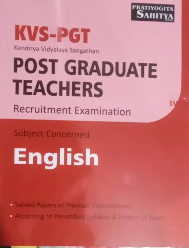 Kvs-pgt Post Graduate Teachers (english)