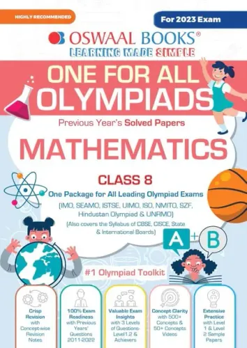 One For All Olympiads Ncert Mathematics- 8 (sol Papers) 2023 Latest Edition