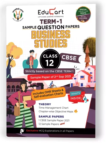 Educart CBSE Term 1 BUSINESS STUDIES Sample Papers Class 12 MCQ Book For Dec 2021 Exam (Based on 2nd Sep CBSE Sample Paper 2021)