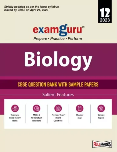 Examguru Biology CBSE Question Bank with Sample Papers for Class 12 for 2023 Exam (Cover Theory and MCQs)