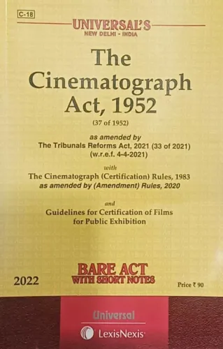 Cinematograph Act 1992 Along With Cinematograph ( Certification) Rules 1983