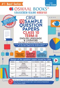 Oswaal CBSE Term 2 English Language & Literature Class 10 Sample Question Paper Book (For Term-2 2022 Exam)