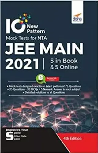 10 NTA JEE Main New Pattern Mock Tests - 5 Online + 5 in Book (75 Question per Test) 4th Edition