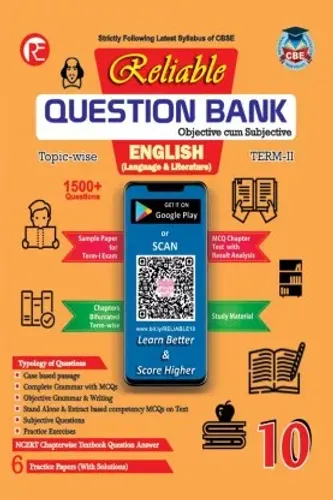 Reliable CBSE Question Bank Topic wise For Term 2, Class 10, English (For 2022 Exam)  (Paperback, Reliable Editorial Board)