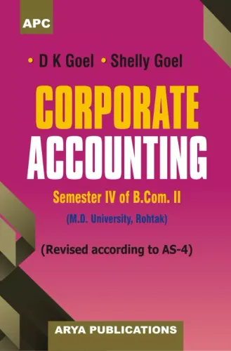 Corporate Accounting Semester IV of B.Com. 2 (M.D.U., Rohtak)