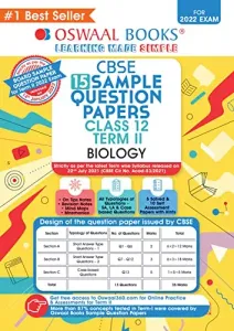 Oswaal CBSE Term 2 Biology Class 12 Sample Question Papers Book (For Term-2 2022 Exam)