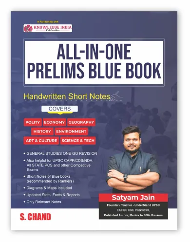 All-in-One UPSC Prelims Exam Blue Book 2026-2027 (General Studies GS Handwritten Short Notes) (9789373592480) - Satyam Jain