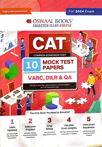 10 Mock Test Papers Cat Common Admission {Subject Varc, Dilr & Qa}