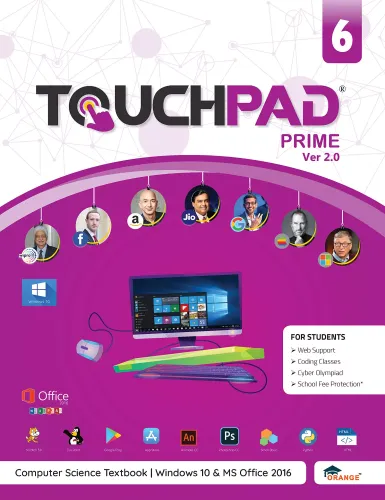 Touchpad Prime Version 2.0 - Class 6 (Windows 10 and MS Office 2016)