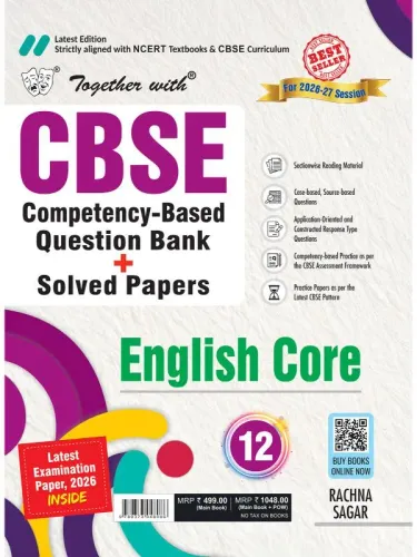 Together with CBSE Question Bank for Class 12 English Core 2026-27 with 2000+ Practice Questions, PYQs, Practice Papers & Solved board examination paper 2026 (CBSE)