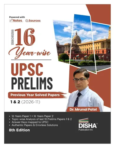 Disha Errorless 16 Year-wise UPSC Prelims Previous Year Solved Papers 1 & 2 (2026 - 11) 8th Edition | General Studies & Aptitude (CSAT) Original PYQs Papers | UPSC Book 2027 by Mrunal Patel