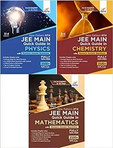 New Pattern NTA JEE Main Quick Guide in Physics, Chemistry & Mathematics with Numeric Answer Questions 3rd Edition-Set of 3 Books