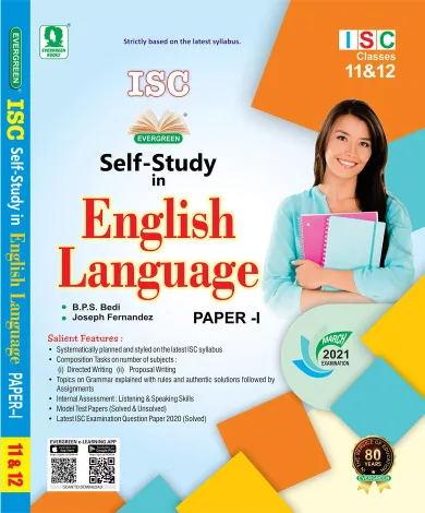 Evergreen ISC Self Study In English Language Paper 1: For 2022 (CLASS 11&12) 