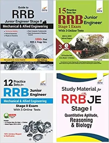 RRB Junior Engineer Study Package for Stage I & II Mechanical & Allied Engineering-set of 4 books