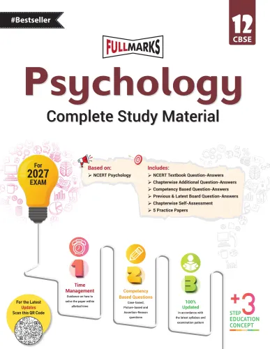 Full Marks Psychology Complete Study Material Class 12 | Based on Latest NCERT Textbook Psychology | Includes Chapterwise Summary, Solved Q/A, Practice Papers and More