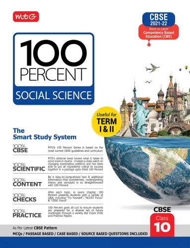 MTG 100 Percent Social Science Class-10, CBSE Based Book For Term 1 Exam 2021-22